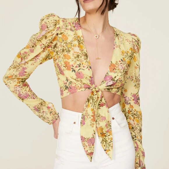 HEMANT & NANDITA Tops - Hemant & Nandita  Lyla Floral Crop Top